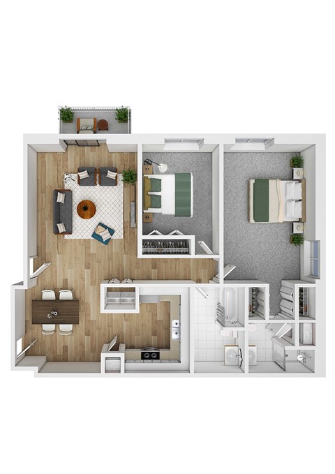 Two Bedroom Two Bathroom North Stoughton at North Stoughton Village, Stoughton, MA.